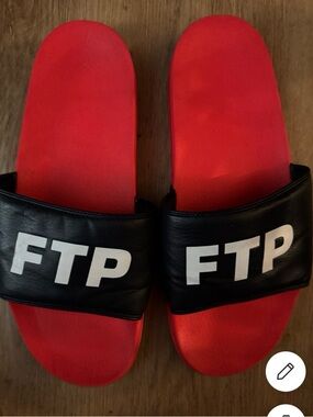 FTP Red and Navy Slide Sandals